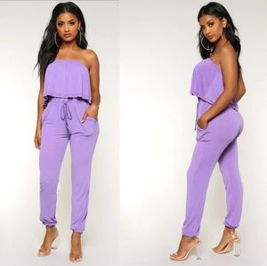 NWT Fashion Nova Purple Jumpsuit Size XS